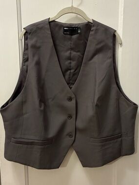 ASOS Curve Charcoal Tailored Women's Vest